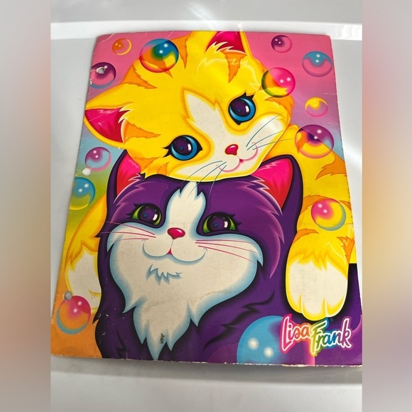 Lisa Frank Other - Fantastic World Lisa Frank RARE Bubble Kittens Cats Vintage Folder Portfolio
